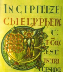 Frontispício do Livro de Ezequiel, Bíblia de Winchester, 1160-1170