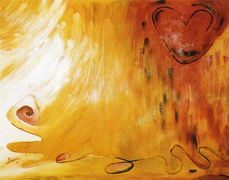 Por um Fio, óleo sobre tela com colagem e barbante, de Maria Theresa Bertone Cardoso Maia Baroni, 1999, (SP) 