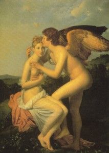 Psique Recebe o 1º Beijo de Amor; François Girard, tela, 1798
